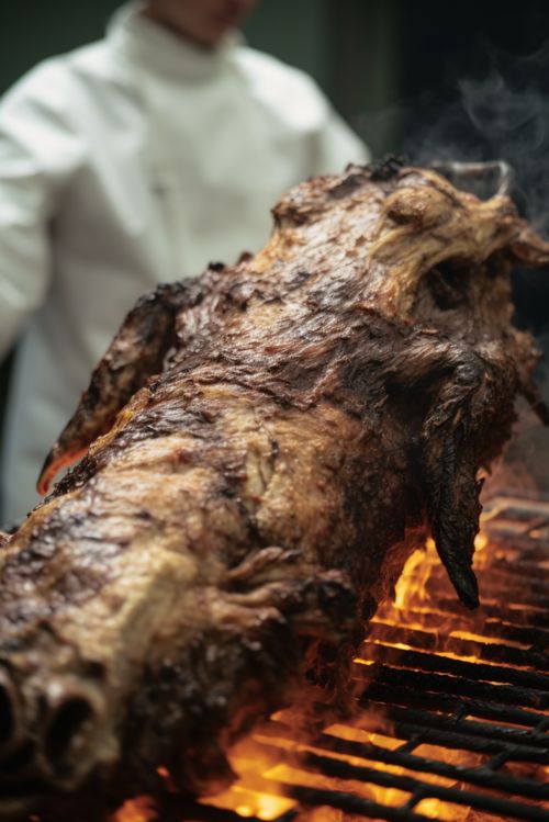 烤肉烤全羊美食摄影图 摄影图